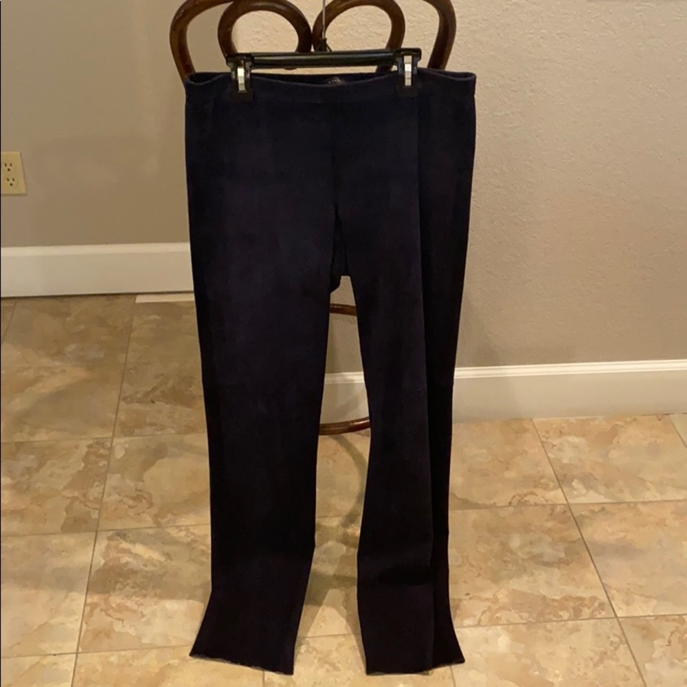 Navy Blue Elie Tahiti Blue Suede pants